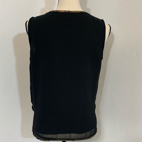 “Style Midnight” Two-piece Sequin Beaded Chiffon Lined Long Jacket and Top - Picture 5 of 16